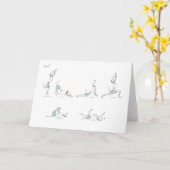 'Doga' - Windhund mit Yogakarte Karte (Gelbe Blume)