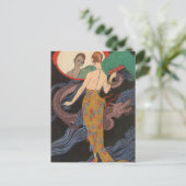 Dogaresse Abend Gown von George Barbier Postkarte (Stehend Vorderseite)