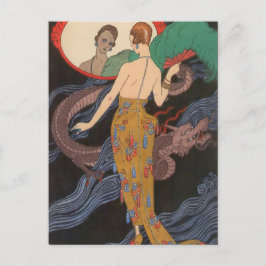 Dogaresse Abend Gown von George Barbier Postkarte