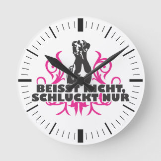 Dogaufhr mit Minutenstrich Runde Wanduhr
