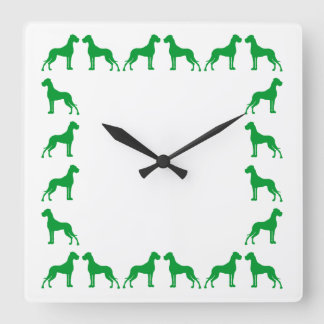 Dogaufhr Quadratische Wanduhr