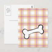 Dogbone mit Tartan Background - Postkarte (Vorne/Hinten)