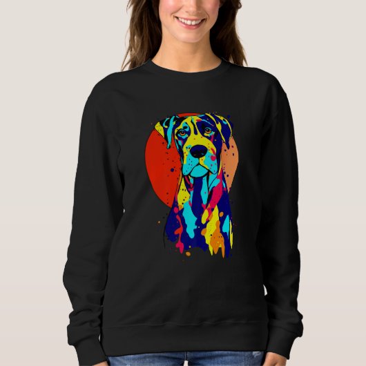 Dogbreed Great Dane Pop Colorful Sweatshirt (Vorderseite)
