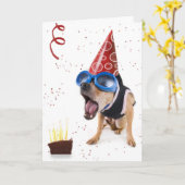 dogcake karte (Gelbe Blume)