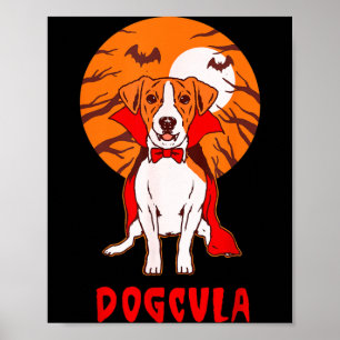 Dogcula Hundewitz Funny Halloween Poster