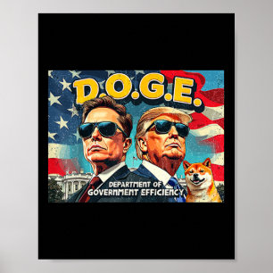 Doge-Abteilung für Regierungseffizienz Doge Trum Poster