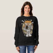 Doge Astronaut Shiba in den Weltraum des Mondes A Sweatshirt (Vorne ganz)