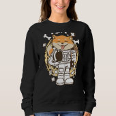 Doge Astronaut Shiba in den Weltraum des Mondes A Sweatshirt (Vorderseite)