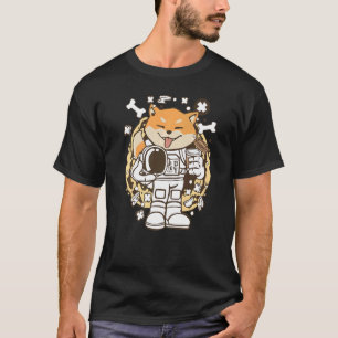 Doge Astronaut Shiba in den Weltraum des Mondes A T-Shirt