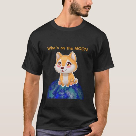 Doge Baby Moon Dogecoin Funny Dog Meme Coin Crypto T-Shirt (Vorderseite)