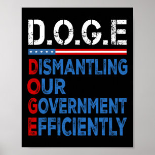 Doge baut unsere Regierung effizient ab Herren Poster