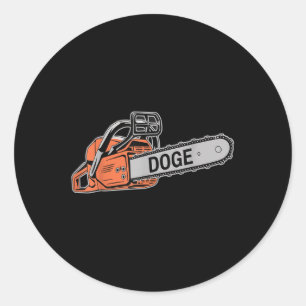 Doge Chainsaw D.o.g.e Saw Runder Aufkleber