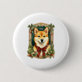 Doge Christmas Swea Shiba Inu Mens Long  Button (Vorderseite)