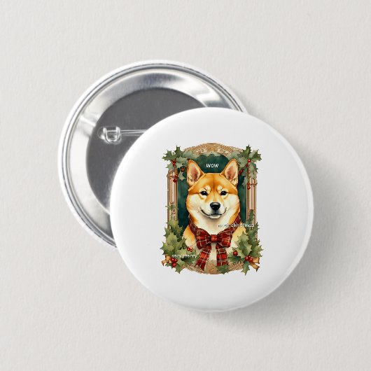 Doge Christmas Swea Shiba Inu Mens Long Button (Vorne & Hinten)