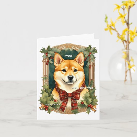 Doge Christmas Swea Shiba Inu Mens Long Karte (Gelbe Blume)