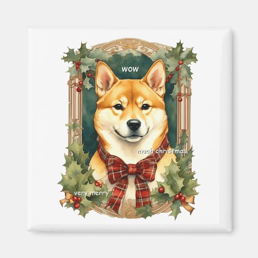 Doge Christmas Swea Shiba Inu Mens Long  Magnet (Vorne)