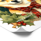 Doge Christmas Swea Shiba Inu Mens Long  Poster (Ecke)