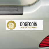 Doge Coin akzeptiert hier Fensteraufkleber Decal Autoaufkleber (Auf Auto)
