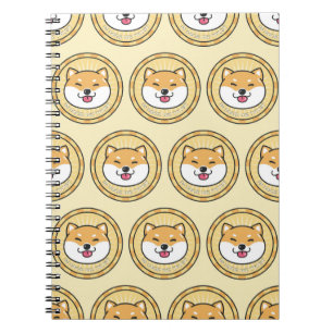 Doge Coin: Krypto-Währung Hintergrund Notizblock