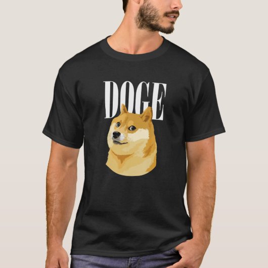 Doge Cool Funny Crypto Coin T-Shirt (Vorderseite)