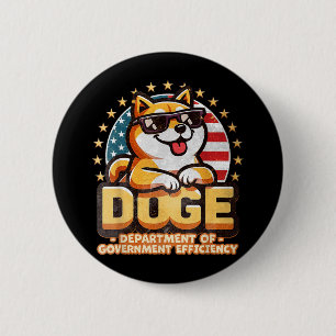 Doge D.o.g. Department of Government Efficiency Button