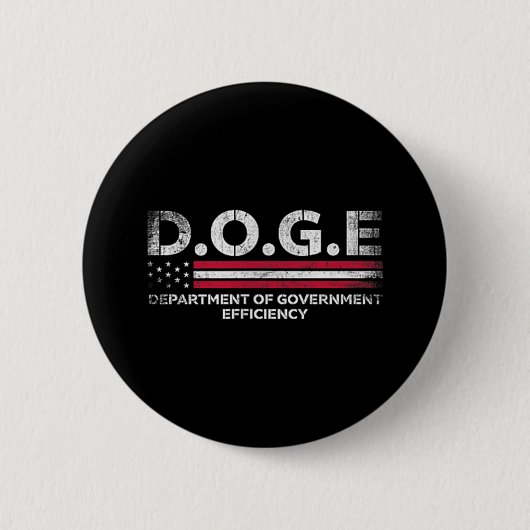 Doge D.o.g. Department of Government Efficiency Button (Vorderseite)