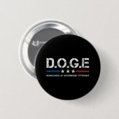 Doge D.o.g. Department of Government Efficiency Button (Vorne & Hinten)