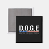 Doge D.o.g. Department of Government Efficiency Magnet (Vorderseite/Rückseite)