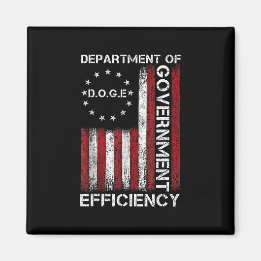 Doge D.o.g. Department of Government Efficiency Magnet (Vorne)