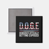 Doge D.o.g. Department of Government Efficiency Magnet (Vorderseite/Rückseite)
