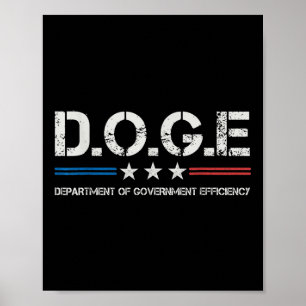 Doge D.o.g. Department of Government Efficiency Poster