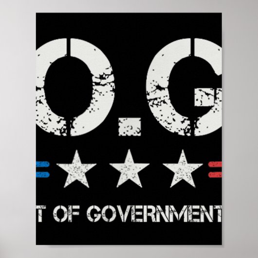 Doge D.o.g. Department of Government Efficiency Poster (Vorne)