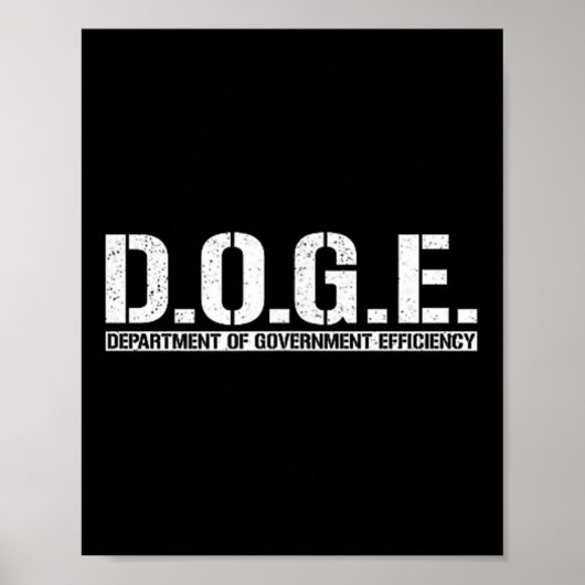 Doge D.o.g. Department of Government Efficiency Poster (Vorne)