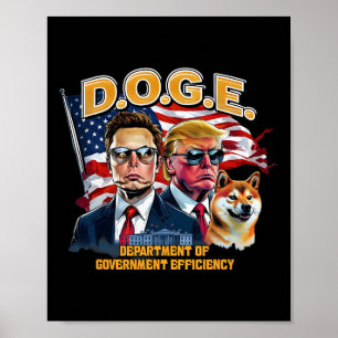 Doge D.o.z.B. Amerika wieder effizient machen Trum Poster