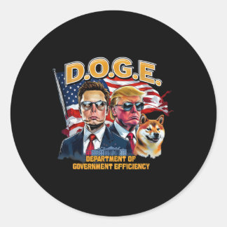 Doge D.o.z.B. Amerika wieder effizient machen Trum Runder Aufkleber