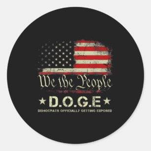 Doge-Demokraten standen Trump offiziell aus 20 Runder Aufkleber