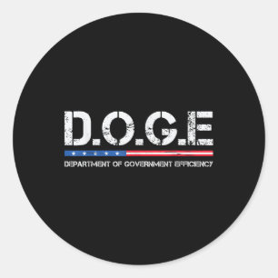 Doge Department of Government Efficiency Adult Uni Runder Aufkleber