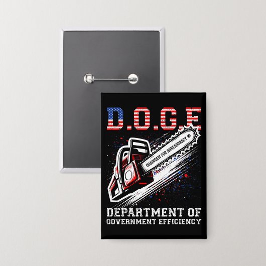 DOGE Department of Government Efficiency Button (Vorderseite/Rückseite)
