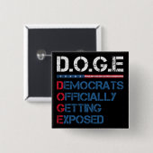 DOGE Department of Government Efficiency Button (Vorne & Hinten)
