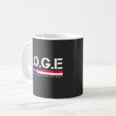 DOGE Department of Government Efficiency Kaffeetasse (Vorderseite Links)