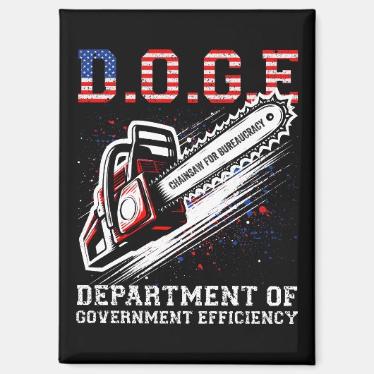 DOGE Department of Government Efficiency Magnet (Vorderseite)