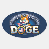 DOGE Department of Government Efficiency Ovaler Aufkleber (Vorderseite)