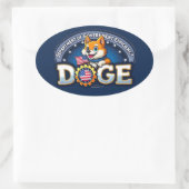 DOGE Department of Government Efficiency Ovaler Aufkleber (Tasche)