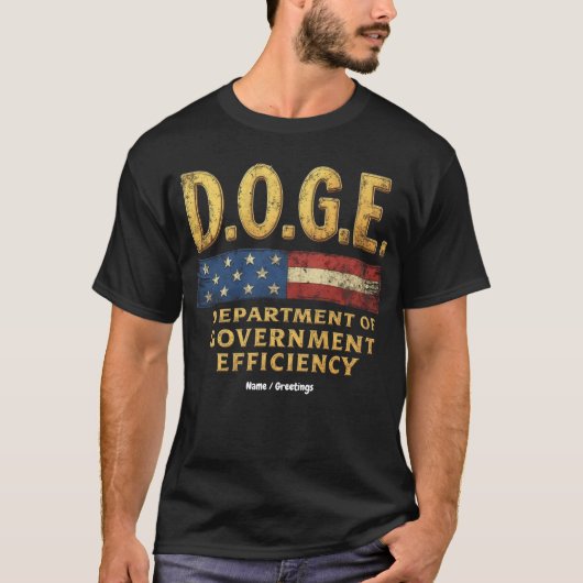 DOGE Department of Government Efficiency T-Shirt (Vorderseite)