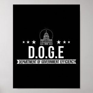 Doge Department of Government Efficiency T - Shirt Poster