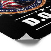 Doge Department of Government Efficiency Trump 47  Poster (Ecke)