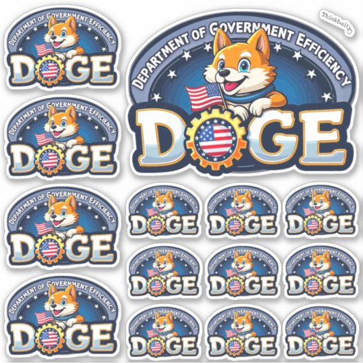 DOGE Department of Government Efficiency Vinyl Aufkleber (Vorderseite)