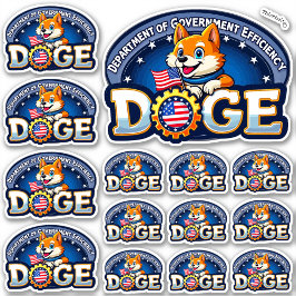 DOGE Department of Government Efficiency Vinyl Aufkleber