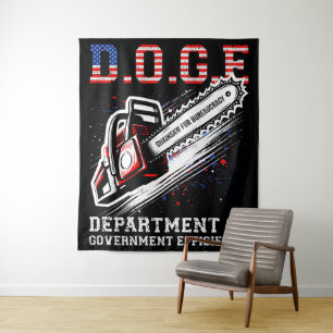 DOGE Department of Government Efficiency Wandteppich