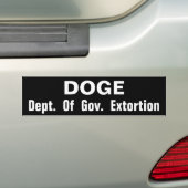 DOGE Dept Gov. Erpressung Autoaufkleber (Auf Auto)